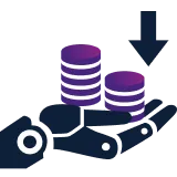 AIにかかるコストを独自技術で大幅に削減するイメージ