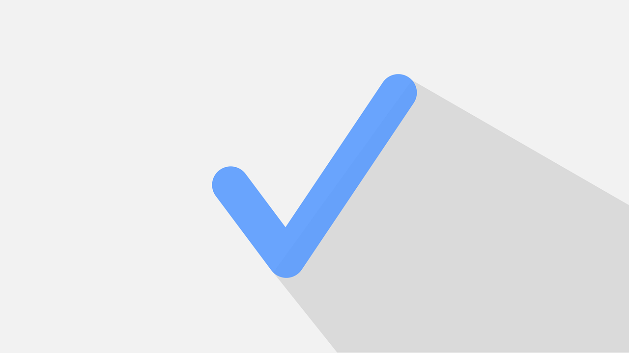 青のチェックマーク