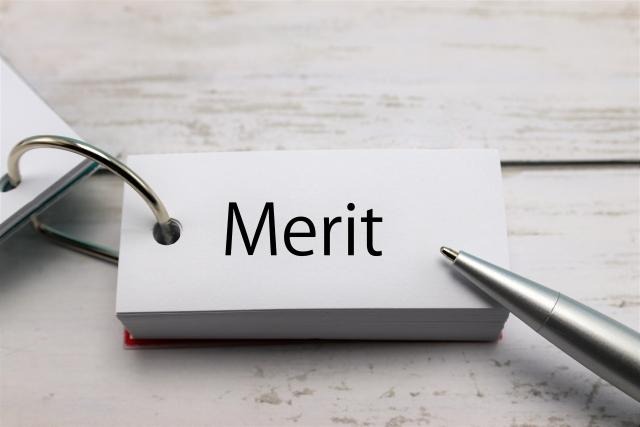 単語カードにMeritの文字